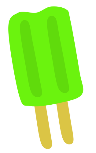 Green Icecream On Stick Clipart