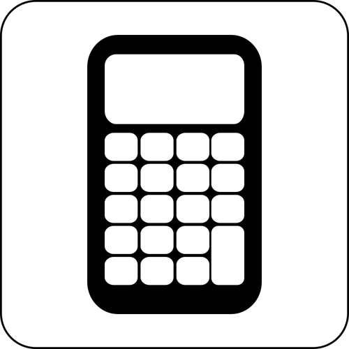 Of Black And White Calculator Icon Clipart