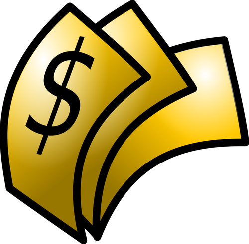 Image Of Shiny Brown Money Icon Clipart