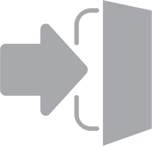 Grayscale Exit Icon Clipart