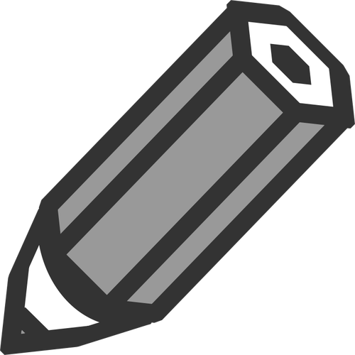 Grayscale Pencil Icon Clipart