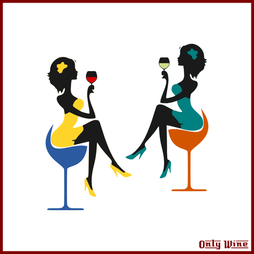 Girls Drinking Icon Clipart