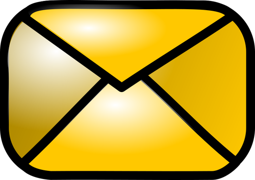Of Shiny Yellow E-Mail Web Icon Clipart