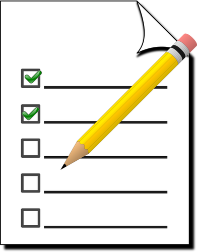 Survey Icon With Pencil Clipart