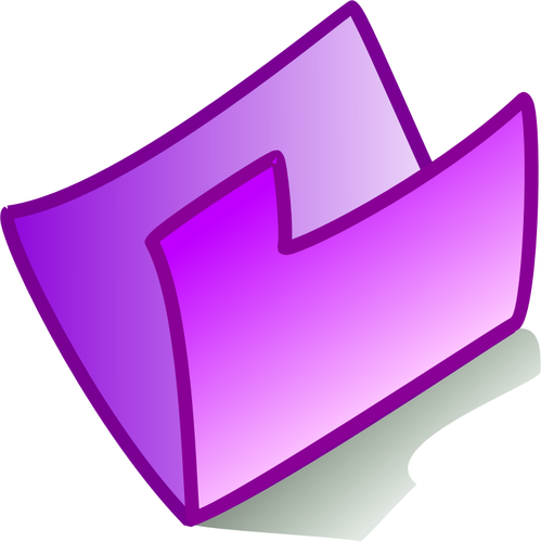 Of Purple Bent Folder Icon Clipart