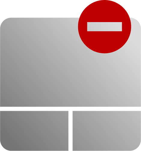 Grayscale Touchpad Disable Icon Clipart