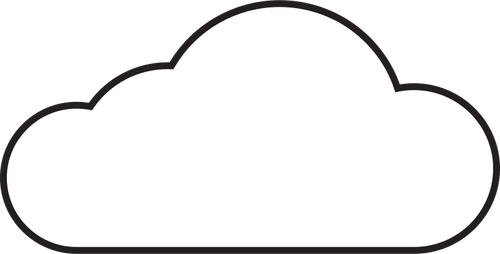 Simple White Cloud Icon Clipart