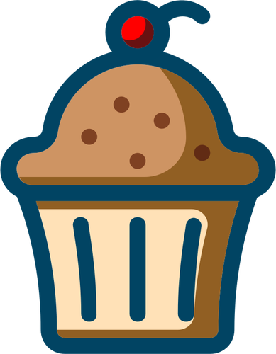 Of A Simple Icon For Cup Cakes Clipart