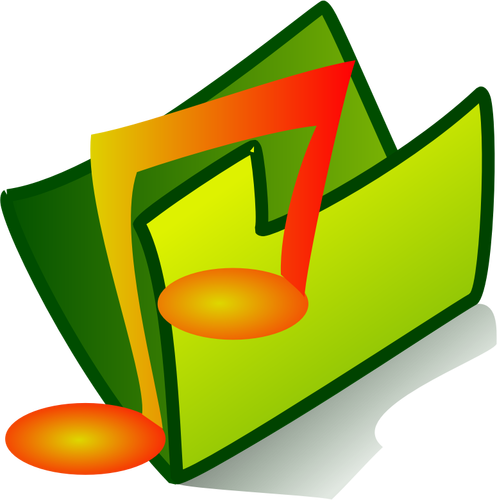 Of Musical Files Folder Icon Clipart