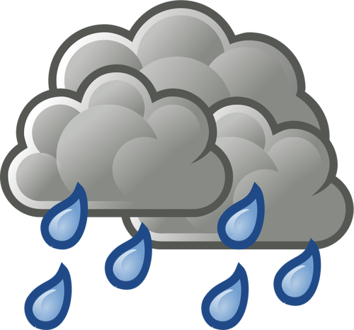 Color Weather Forecast Icon For Rain Clipart