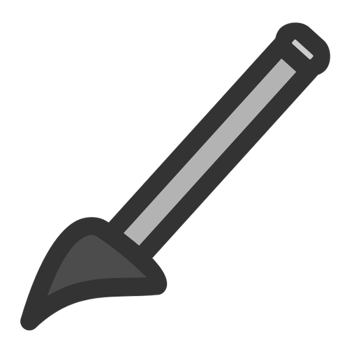 Paintbrush Icon Grey Color Clipart