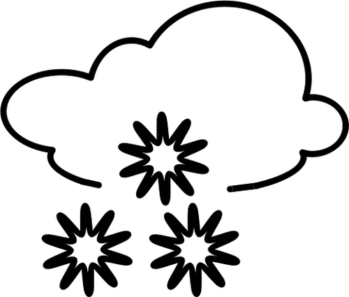 Outline Weather Forecast Icon For Snow Clipart