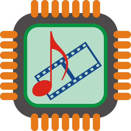 Of Stylized Multimedia Switch Icon Clipart