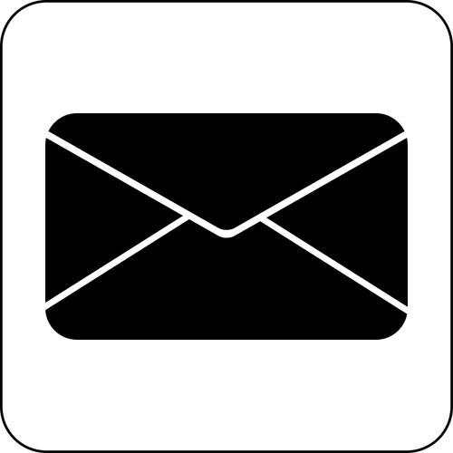 Of Black And White Mail Icon Clipart