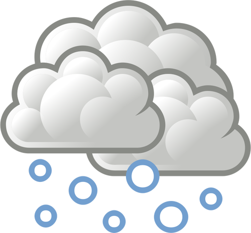 Color Weather Forecast Icon For Snow Clipart