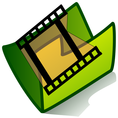 Of Video Green Folder Icon Clipart