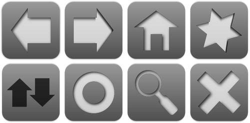 Browser Icon Set Clipart