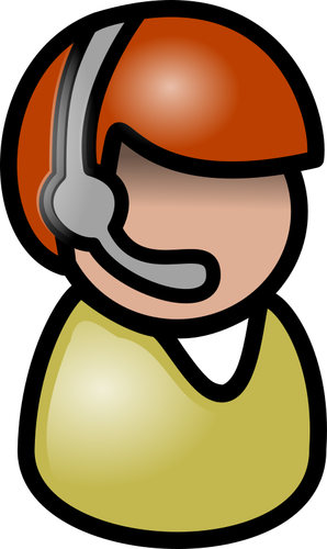 Male Indian Telephone Operator Icon Clipart