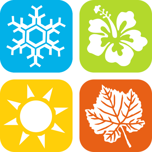 Seasons Icons Clipart