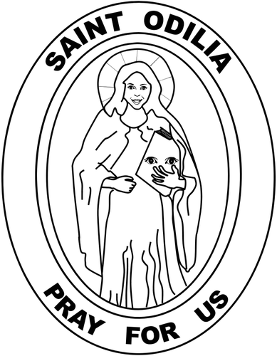 Saint Odile Icon Clipart