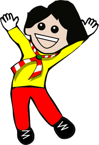 Of Happy Kid Jumping Clipart