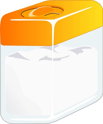Sugarbox With Orange Lid Clipart