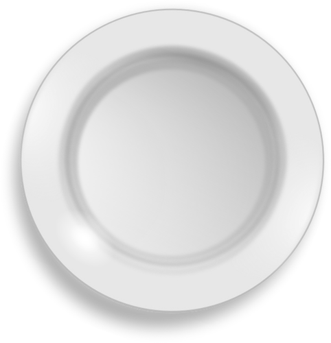 Of Empty White Plate Clipart