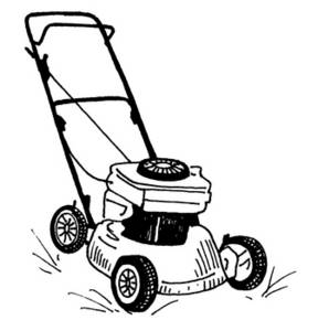Lawn Mower Black And White Hd Photo Clipart