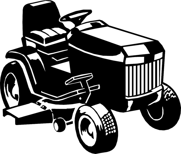 Riding Lawn Mower With No Kid Clipart