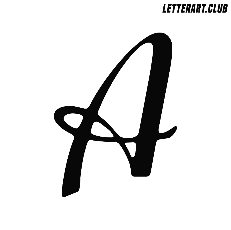 Semi Formal Cursive Letters Alphabets Template Small Clipart