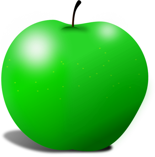 Of Green Apple With Two Spotlights Clipart