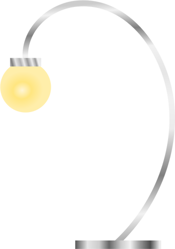 Of Modern Desk Lamp With Yellow Light Clipart