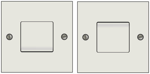 On And Off Light Switches Illustration Clipart