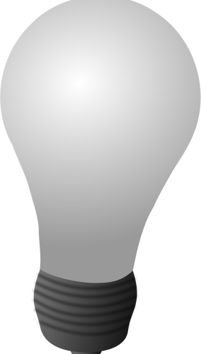 Grayscale Of A Lightbulb Clipart