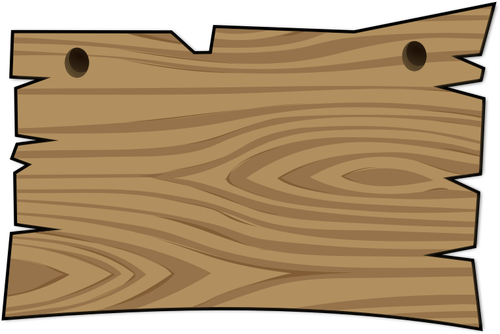 Of Wood Signboard With Two Holes Clipart