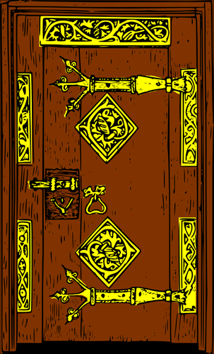 Old Wooden Door Clipart