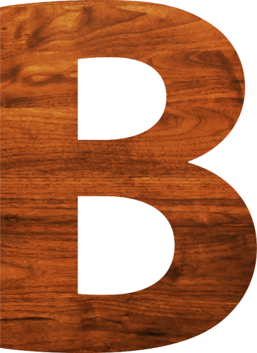 Wood Texture Alphabet B Clipart