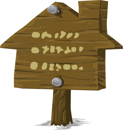 Of Handmade Wooden Waypoint Sign Clipart