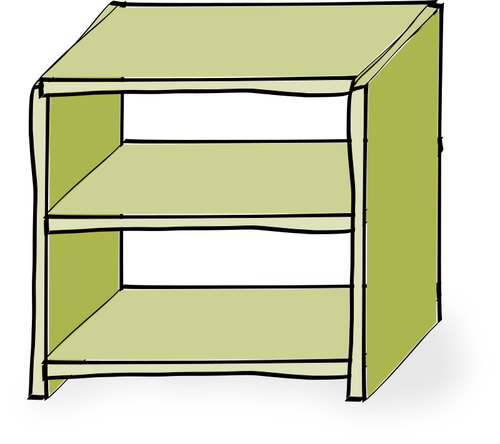 Drawing Of Wooden Shelves Clipart