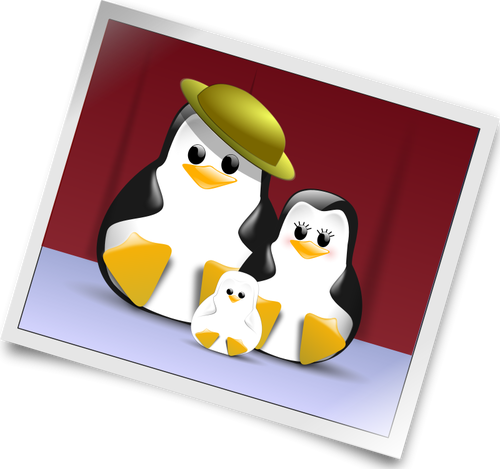 Penguin Family Photo Clipart