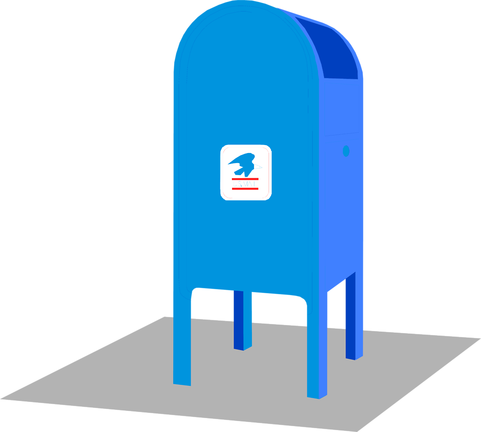 Mailbox Mail Blue Mail Home Dayasrioa Top Clipart