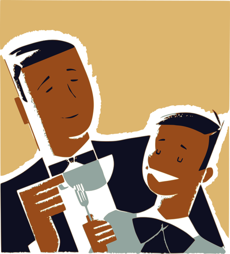 Illustration Of Father And Son Clipart