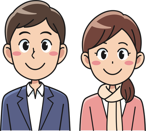 Smiling Couple Animation Clipart