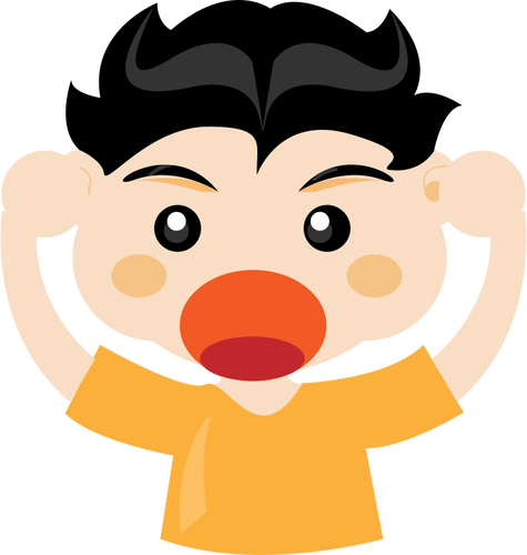 Boy Making Funny Face Clipart