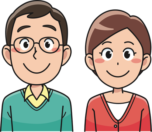Middle-Aged Couple Clipart