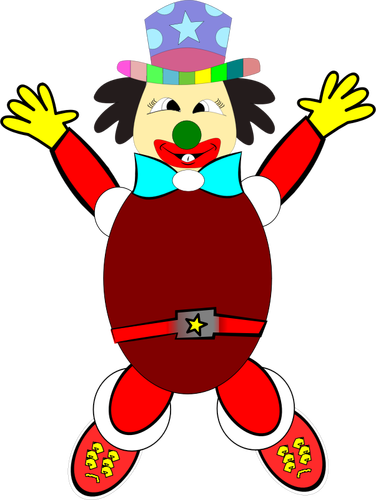 Of Jumping Clown Clipart