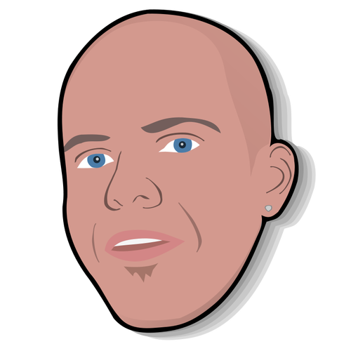 Bald Head Man Portrait Clipart