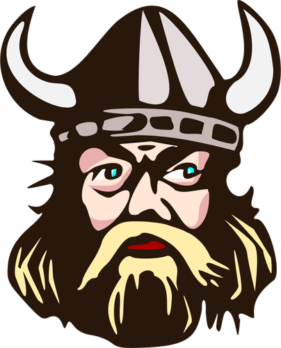Viking Head With Horn Clipart