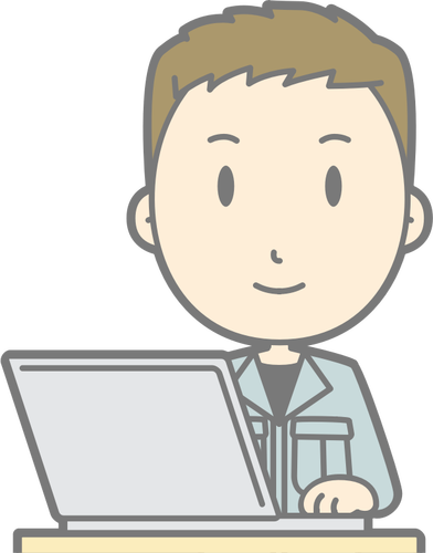 Man With Laptop Clipart