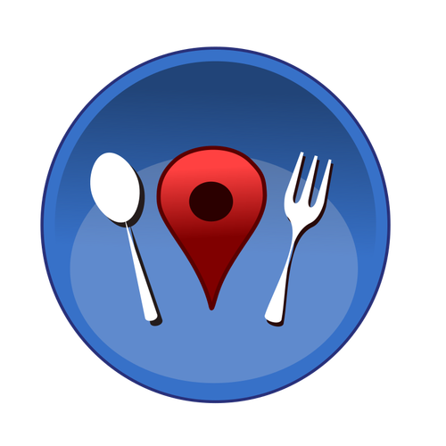Restaurant Map Location Clipart
